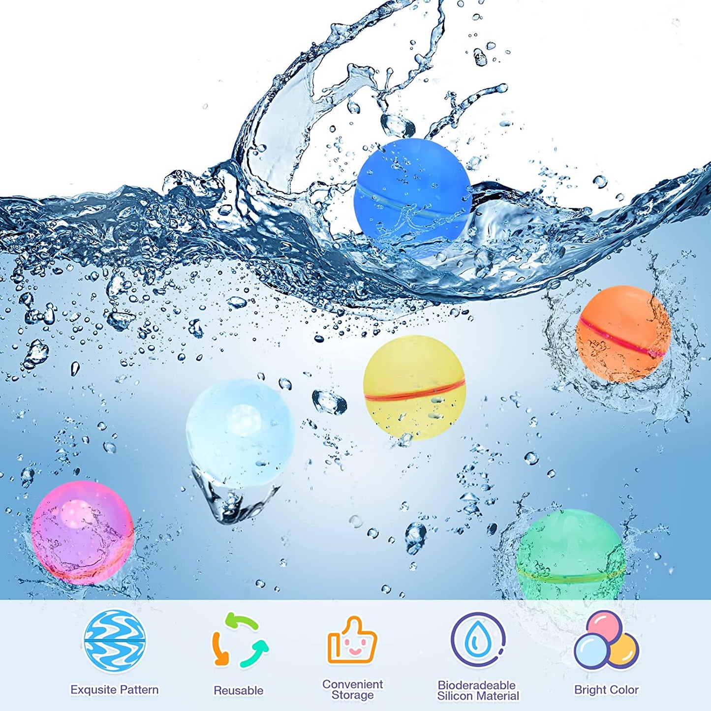 Pixel Reusable Water Balloons (12 pcs)