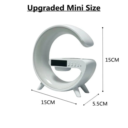 Multifunction Wireless Charger Pad Stand Speaker TF RGB Night Light 15W Fast Charging Station for Iphone Samsung Xiaomi Huawei